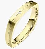 4mm 14 Karat Yellow Gold Square Style Diamond Wedding Band