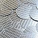 Sequin Round 30mm Black Silver Binary Tech Code Print Out Metallic