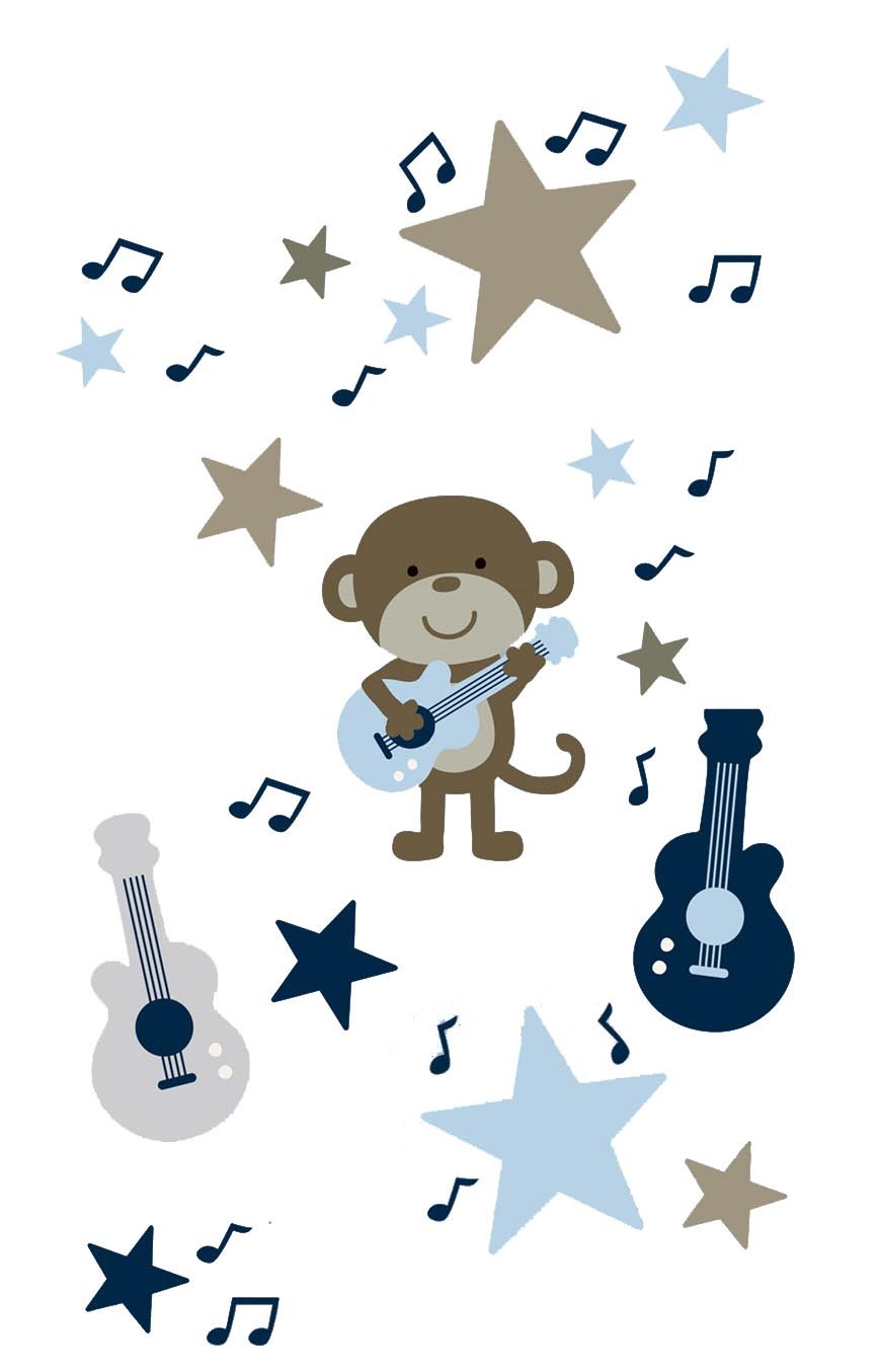 rockstar monkey crib bedding