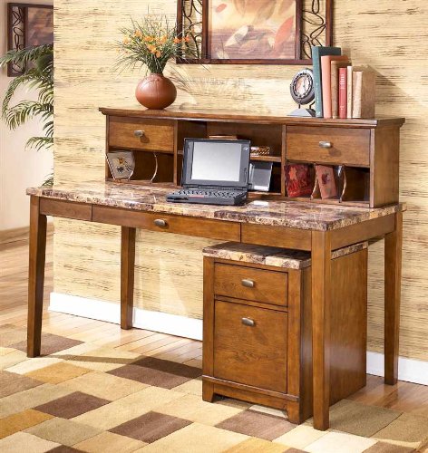 3PC Large Desk, Low Hutch, and File Cabinet Set