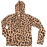 Leopard Spots Novelty Print Happening Hoodie. Flannel, with zipper and Kangaroo pocket. 5 adult sizes
