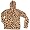 Leopard Spots Novelty Print Happening Hoodie. Flannel, with zipper and Kangaroo pocket. 5 adult sizes,Extra Small