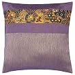Decorative Handmade Lavender & Gold Floral Thai Silk Cushion Cover / Pillow Sham