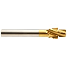 Alvord Polk 307 High-Speed Steel Counterbore, Built-In Pilot, TiN Coating, 1/32" Oversize