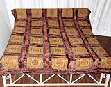 Marvellous Special Designer Double Bed Bedspread with Embroidery Mirror Vel ....