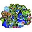Proud Peacock Shaped Jigsaw Puzzle by Lori Schory 1000pc