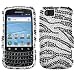 Sprint Motorola Admiral Diamond Crystal Bling Protector Case - Silver Zebra