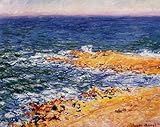 Ready to hang paintings on stretched canvas - Claude Monet - 24 x 20 inches - The Sea in Antibes