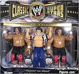 WILD SAMOANS & CAPTAIN LOU ALBANO CLASSIC SUPERSTARS 3-PACK WWE TOY WRESTLING ACTION FIGURES