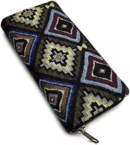 Tribalover Women's Long Wallet Hipster Clutch Medium Brown, Navy Blue, Maroon