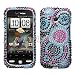 Blue with Pink Silver Black Circle Dots Sparkling Premium Luxury Rhinestones Full Diamond Bling HTC Droid Eris 6200 Snap on Cell Phone Case