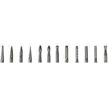 PFERD 8 Piece Aluminum/Aluminum(Double) Plus Cut Bur Set # 3 With 1/4" Shank