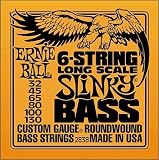 Ernie Ball 2838 Electric Bass Long Scale Slinky, 6 String Set