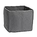 MetroDecor mDesign Knit Baby Nursery Closet Organizer, Bin for Stuffed Animals, Toys, Blankets, Towels - Cube, Gray
