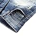 Stunner Men's Spring Summer Slim Ripped Broken Hole Jeans Pants CN Blue 34