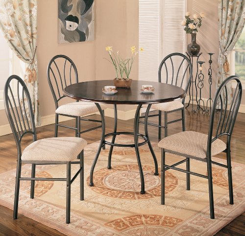 5 Piece Dark Brown Dining Set