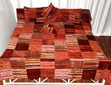 Jaipuri Handmade Paisley Patch Velvet Quilt Comforter 109 X 90 Inches