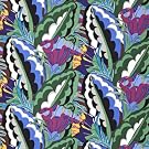 V&A Fabric - Deco Leaf (Fuschia) - Fat Quarter