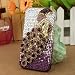 3D Bling Crystal iPhone Case for AT&T Verizon Sprint Apple iPhone 4/4S Purple Peacock