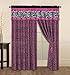 Grand Linen Modern Pink Black Leopard Zebra Micro Fur Curtain Set
