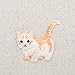 Cream Kitty Cat - Kitten - Pets - Iron on Embroidered Patch Applique