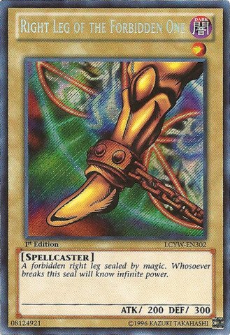 Yu-Gi-Oh! - Right Leg of the Forbidden One (LCYW-EN302) - Legendary Collection 3: Yugi's World - Unlimited Edition - Secret Rare