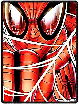 High-quality Custom Superhero Spider-Man Supersoft Fleece Blanket 58 Inches x 80 Inches (Large)