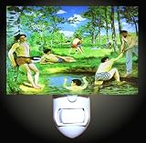 Bathers Summer Scene by Bazille Decorative Night Light