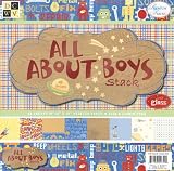 Diecuts with A View All About Boys Paper Stack, 12-Inch by 12-Inch, 48 Sheets