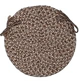 IMAGE OF Lincoln Indoor/Outdoor Chair Braided Pad [Set of 4] Color: Chocolate Multi