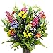Fuchsia Wild Flower Mix Artificial Bouquet, Featuring The Stay-in-The-Vase Design(c) Flower Holder (LG1507)