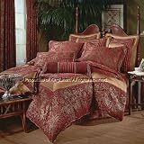 9Pc Cal King Floral Chenille Comforter Set Bed in a Bag