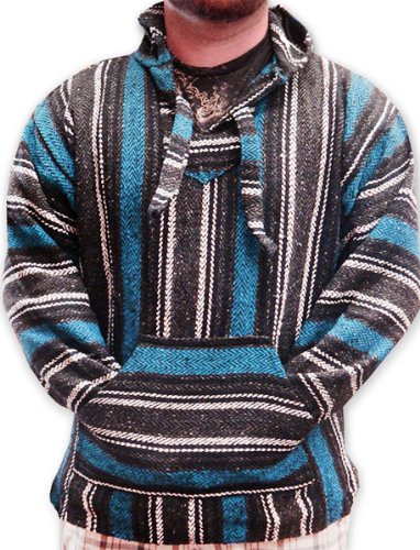 Deluxe Baja - Original Mexican Baja Hoodie (Black / Turquoise)