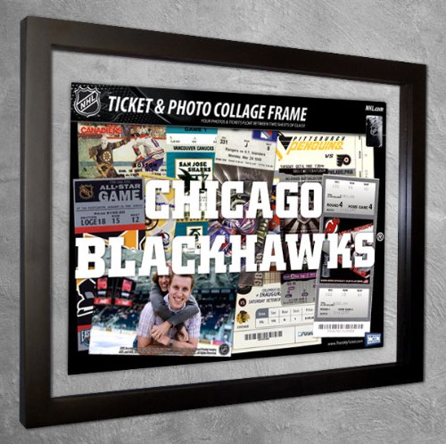 Chicago Blackhawks Ticket & Photo Collage Frame (w Team Name)