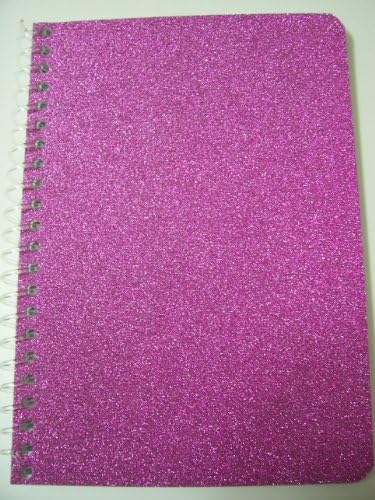 Teamade Glitter College Ruled Spiral Notebook ~ Sparkly Pink (7" x 5"; 80 Sheets, 160 Pages)