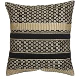 Handmade Silk Cushion Cover Pillow Sham With Gold Star Design (Thailand)
