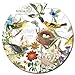 CounterArt Lazy Susan Glass Serving Plate, Botanical Birds