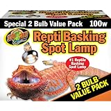 Zoo Med Reptile Basking Spot Lamp 100 Watts 2 Bulb Value Pack