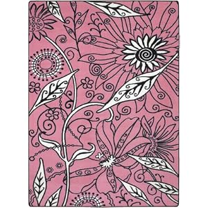 Surya Seventeen Magazine Flirty 2-Feet 8-Inch by 3-Feet 10-Inch Machine Made Rug by 