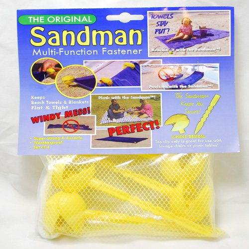 Sandman Beach Towel Anchor Multi-function, 4 Stakes, Clipheads