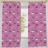 from Hello Kitty Hello Kitty Candy Spot Pink, Black and White Curtains 66 x 54 inch