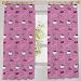 Hello Kitty Candy Spot Pink, Black and White Curtains 66 x 54 inch