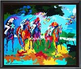 Alysheba's Derby Win - Large Framed Canvas Art Print - Horse Racing