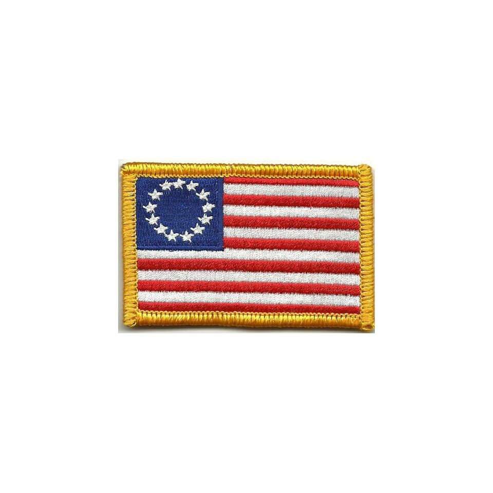 Subdued Od Green Embroidered Betsy Ross Patch Patriot American Revolution Inbamayaa Org