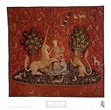 La Vue: Sight, c.1500, Tapestry:The Lady and the Unicorn,17.2 in. x 17.2 in.