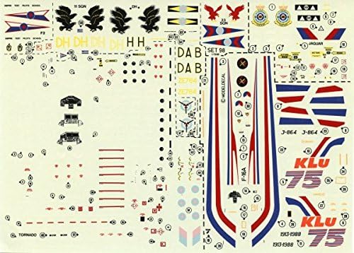 Model Decal 1/72 RAF Tornado F.2/F.3 ETPS & TOEU Jaguar Noyal Neth AF F-16A #98*