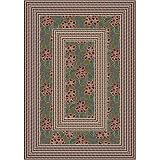 Milliken 4753/2700+-201 Braid Impressions Woodstock Braid Light Lapis Rectangular Rug Size: 5'4 x 7