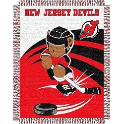 New Jersey Devils NHL Triple Woven Jacquard Throw (044 Series) (36X46")"