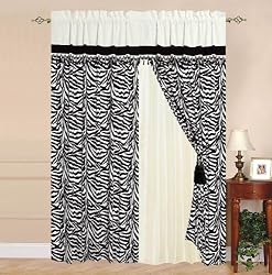 Black / White Zebra Windows Curtain