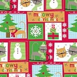 The Gift Wrap Company Jumbo Roll of Premium Whimsical Wonder Gift Wrap, Meowy Christmas, 10-Feet Long (76-5197)
